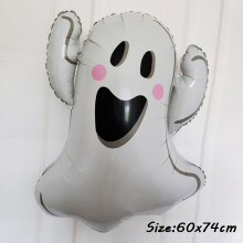 (1pcs T, as picture) Giant Standing Halloween Pumpkin Skull Balloons Witch Cat Boo Inflatable Foil Ballon