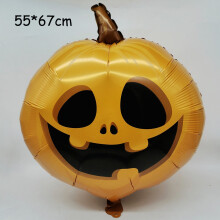 (1pcs D, as picture) Giant Standing Halloween Pumpkin Skull Balloons Witch Cat Boo Inflatable Foil Ballon