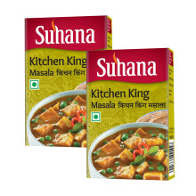 (Pack of 2, Suhana Kitchen King Masala 100g Box) Suhana Spices Mix Powder (Box) - Speeds Up Cooking