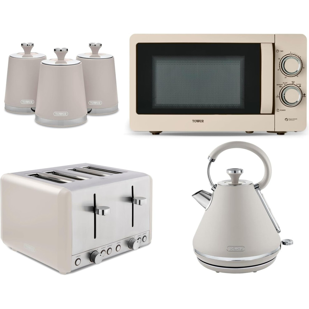 Tower Cavaletto Latte Pyramid Kettle Toaster Microwave & Canisters Not,Specified