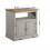 Mercers Furniture Corona TV Unit Grey Wax Straight Solid Pine 5
