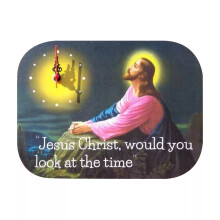 (B, One Size) Funny Wall Clock Jesus, Jesus Wall Clock, Jesus Would You Look at The Time Gift