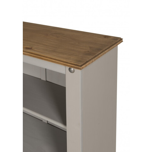 Mercers Furniture Corona Grey Wax Small Bookcase Storage Solid Wood Pine Furniture 2