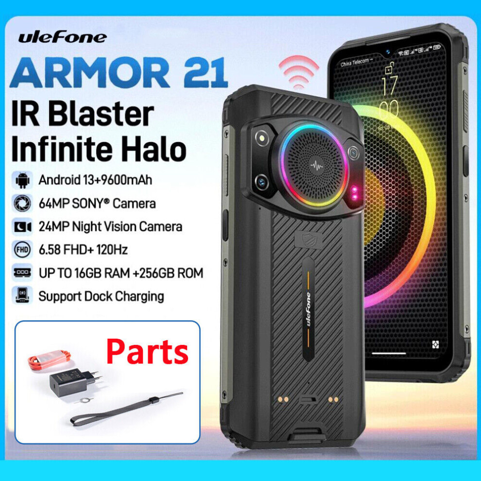 New Ulefone Armor 21 8GB+256GB Night Vision 4G Rugged Smartphone Google Play Unlocked