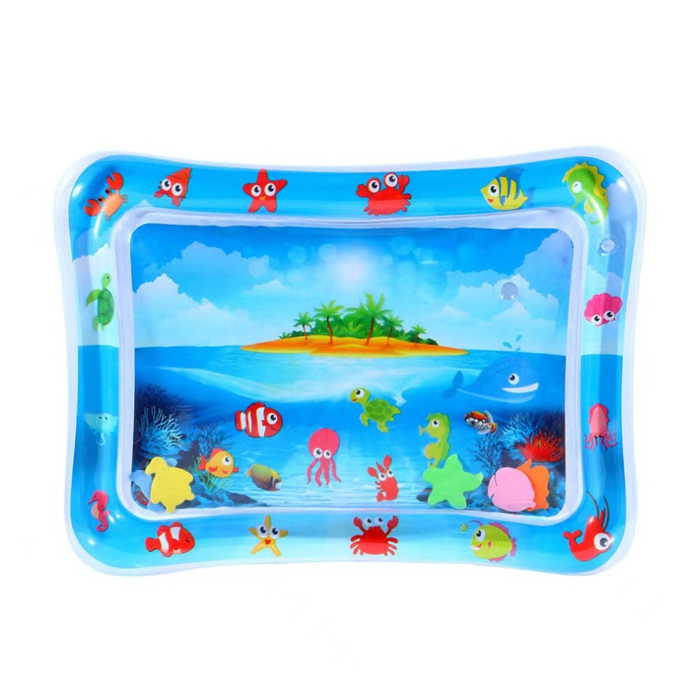 (F) Inflatable Tummy Time Mat Premium Baby Play Mat Inflatable Water Cushion Interactive Baby Toys Mdsrjone