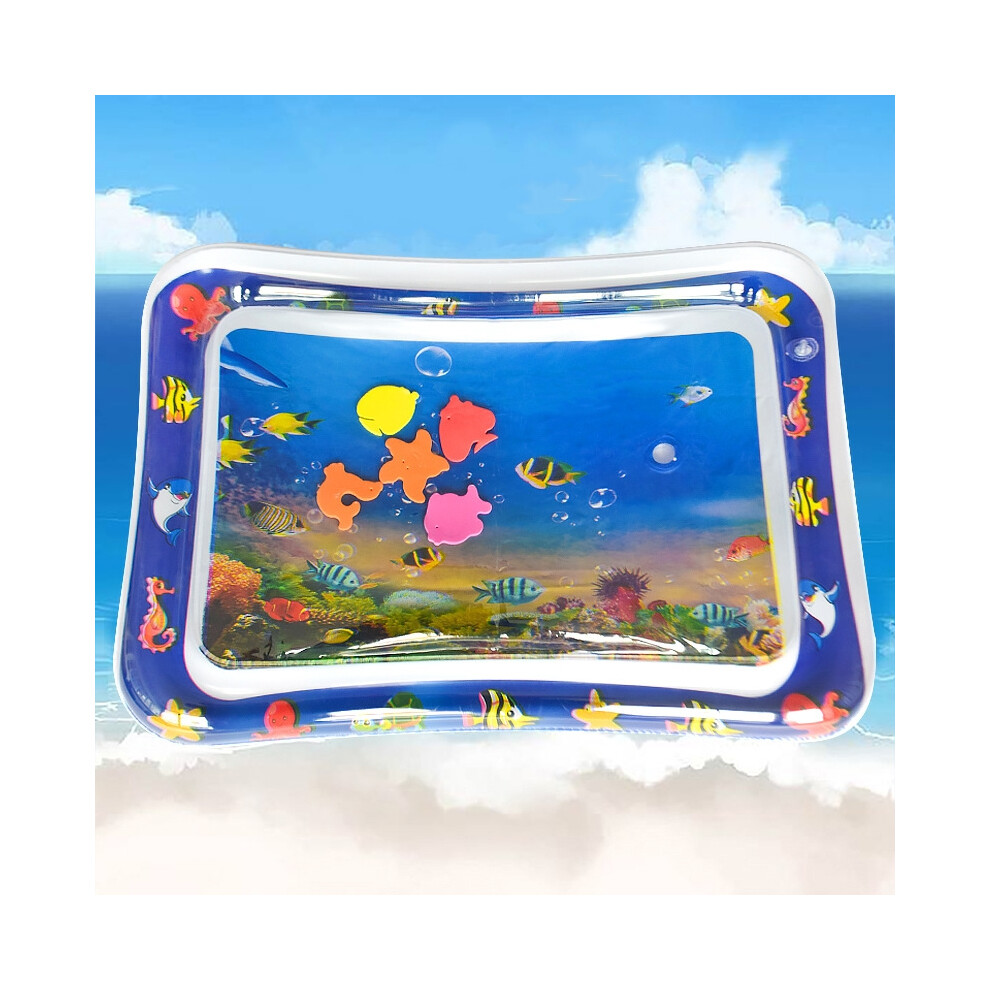 (E) Inflatable Tummy Time Mat Premium Baby Play Mat Inflatable Water Cushion Interactive Baby Toys Mdsrjone
