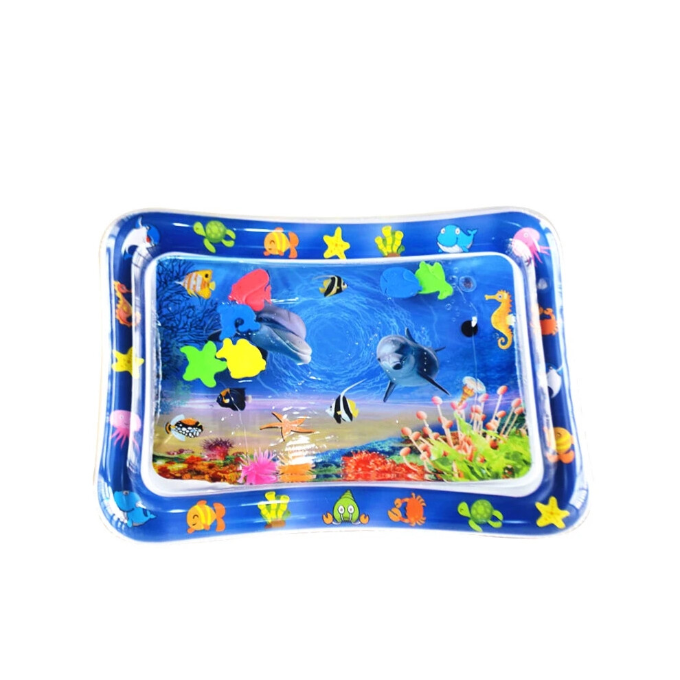 (A) Inflatable Tummy Time Mat Premium Baby Play Mat Inflatable Water Cushion Interactive Baby Toys Mdsrjone