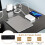 Casart 120CM Computer Desk with Power Outlet Office Workstation W/ CPU Stand 3