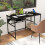 Casart 120CM Computer Desk with Power Outlet Office Workstation W/ CPU Stand 6