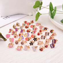 24 Pairs of Girls Clip On Earrings Kids  Flower Earring Princess Dress Up