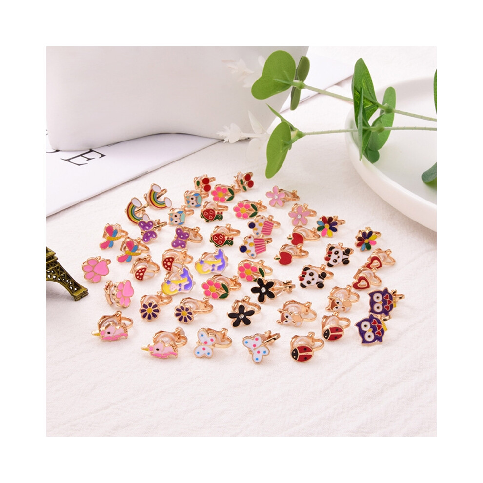 24 Pairs of Girls Clip On Earrings Kids  Flower Earring Princess Dress Up