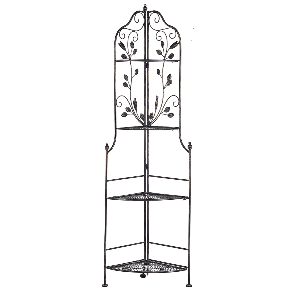 Corner Ladder Shelf Black SIDERNO