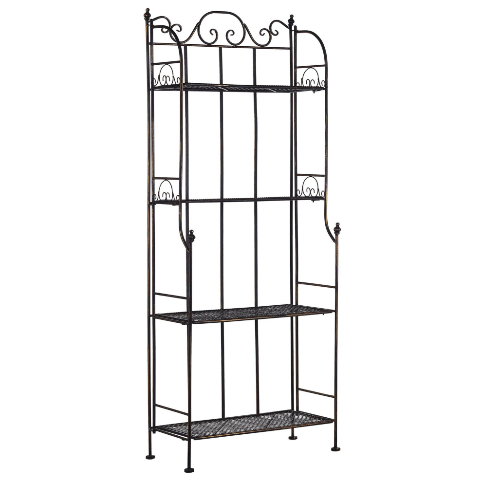 4 Tier Metal Shelving Unit Black ISERNIA