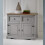 Mercers Furniture Corona Grey Wax 2 Door Sideboard Solid Wood Pine Cabinet 1