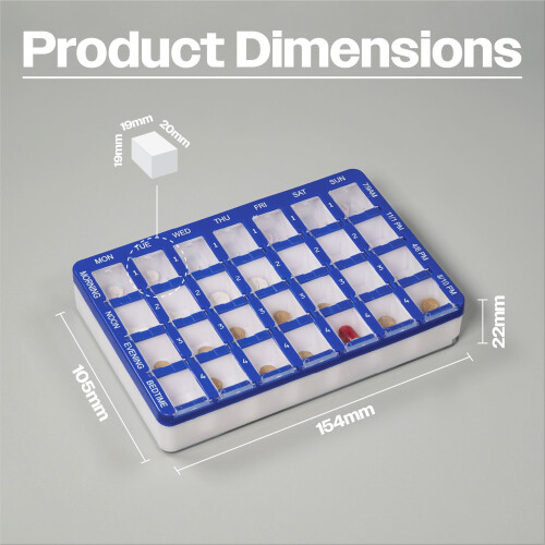 7 Day Weekly 4 Section 28 Compartment Pill Tablet Dispenser Box 2