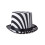 Top Hat - Black / White Stripe , Circus / Beetlejuice / Show 1