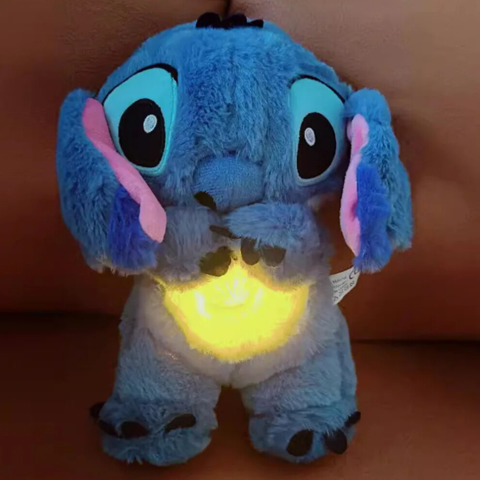 Flemye (Sleep And Breath) Stitch Plush Doll Baby Sleeping Companion Sound Soothing Musical
