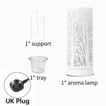 (White UK) Light Aroma Up Lamp Wax Melt Oil Burner Led Colour Changing Fragrance Diffuser