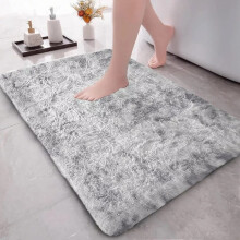 (Silver Tye Dye, 60cm x 110cm (2ft x 3ft 7")) Large Shaggy Rug Thick Pile Door Mat Runner Carpet