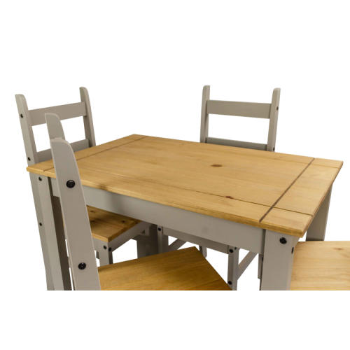 Mercers Furniture Corona Grey Wax Budget Dining Set Solid Pine Furniture 2