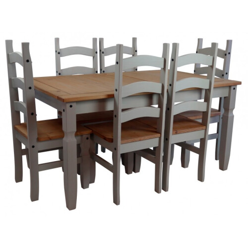 Mercers Furniture Corona Grey Wax 5'0" Dining Table & 4 Chairs 2