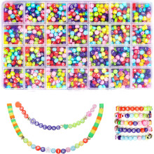 1400 Pieces Letter Beads Kit, 28 Styles Friendship Bracelets Jewelry Making Kit, Assorted Alphabet Beads Colorful Smiley Face Beads Heart Beads with B