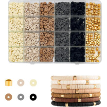 Coffee Bracelets for Women Bracelets Making Kit Clay Beads for Jewelry Making Clay Beads for Bracelets Making Bracelet Clay Bead Kit Friendship Bracel