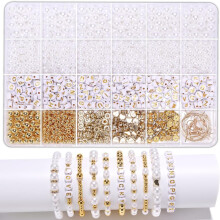 Christmas Gift Beads for Bracelets Making Kit DIY Pearl Beads for Jewelry Making Kit for Adults Charms for Bracelets String Crystal Beads for Bracelet