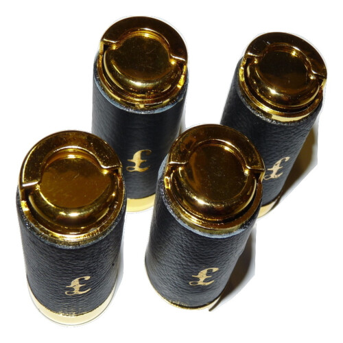 (4 holders) 1 LEATHER BOUND COIN HOLDERS