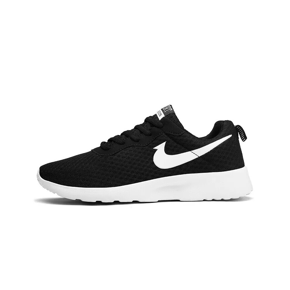 (Black White, UK 6.5) Mens Womens Gym Trainers Casual Sports Running Mesh Shoes Athletic Sneakers