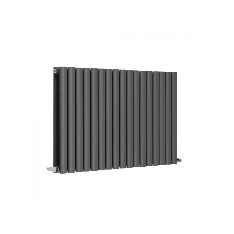 600 x 1003 mm Horizontal Designer Radiator Anthracite Double Oval Tube | Norden