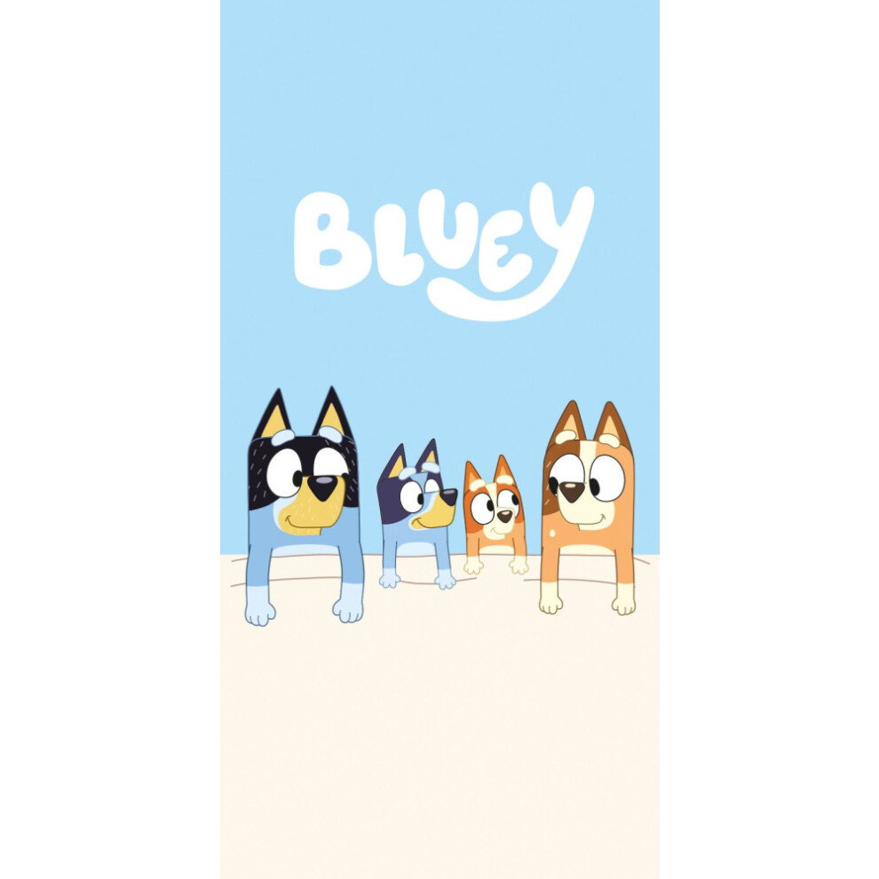 Bluey Bath Beach Towel 140 X 70 Cm - Australian Heeler Cattle Dog - 100% Cotton Multicoloured