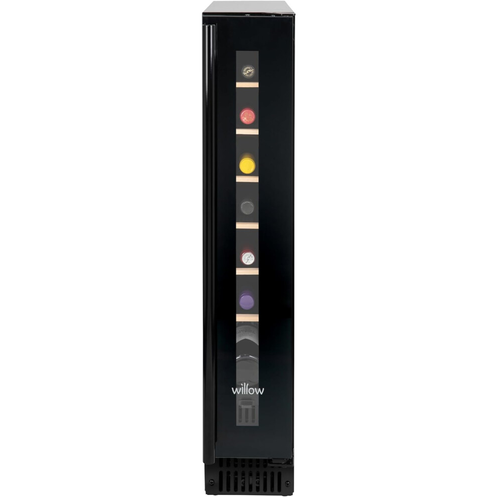 Willow 20L Black Under Counter Wine Cooler, For 7 Bottles, 4* Rating