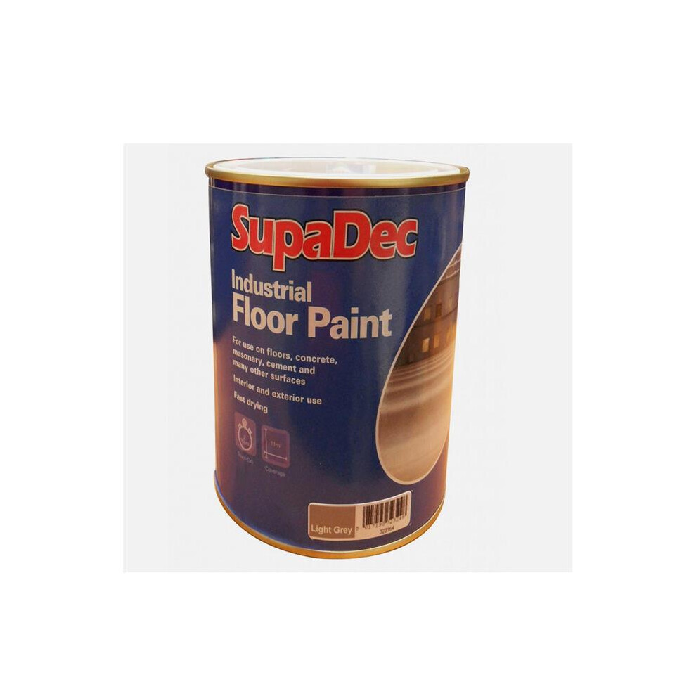 Supadec Interior Exterior & Other Surfaces Floor Paint Light Grey 1L