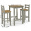 Mercers Furniture Corona Grey Bistro Table 2 Barstools Set Tall High Kitchen Breakfast Bar 6