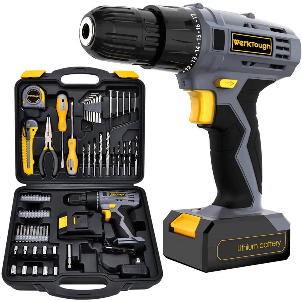 18/20V Cordless Drill Screwdriver Tool Set in Toolbox Men's and Home Repair Tool Set Father's Day Gift Box Combo Set