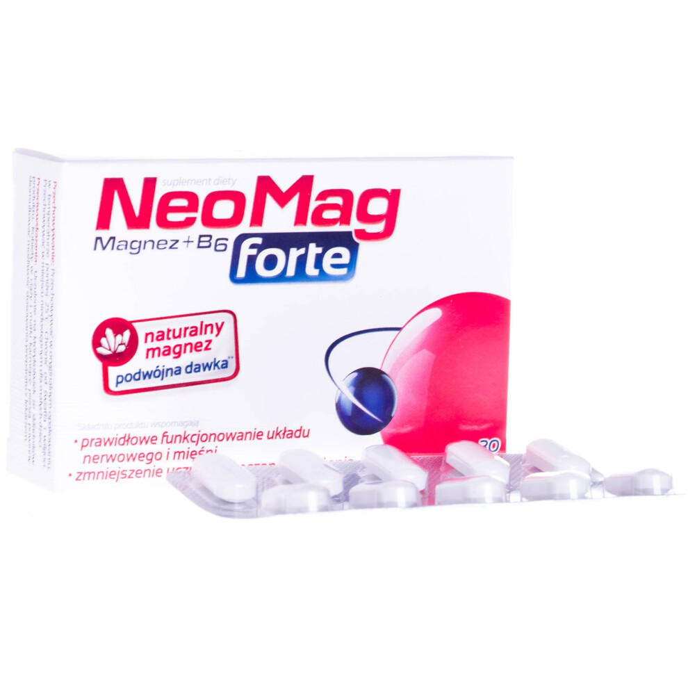 Aflofarm Neomag Forte Magnesium + Vitamin B6 Reducing Fatigue 30 Tablets