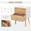 Homcom HOMCOM Bedside Table 2 Drawers Side Cabinet Wooden Storage Chest 4
