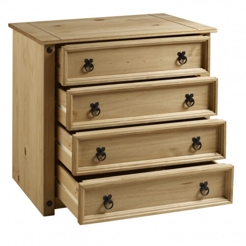 Mercers Furniture Corona Small 4 Drawer Chest Solid Pine Bedroom Furniture 2