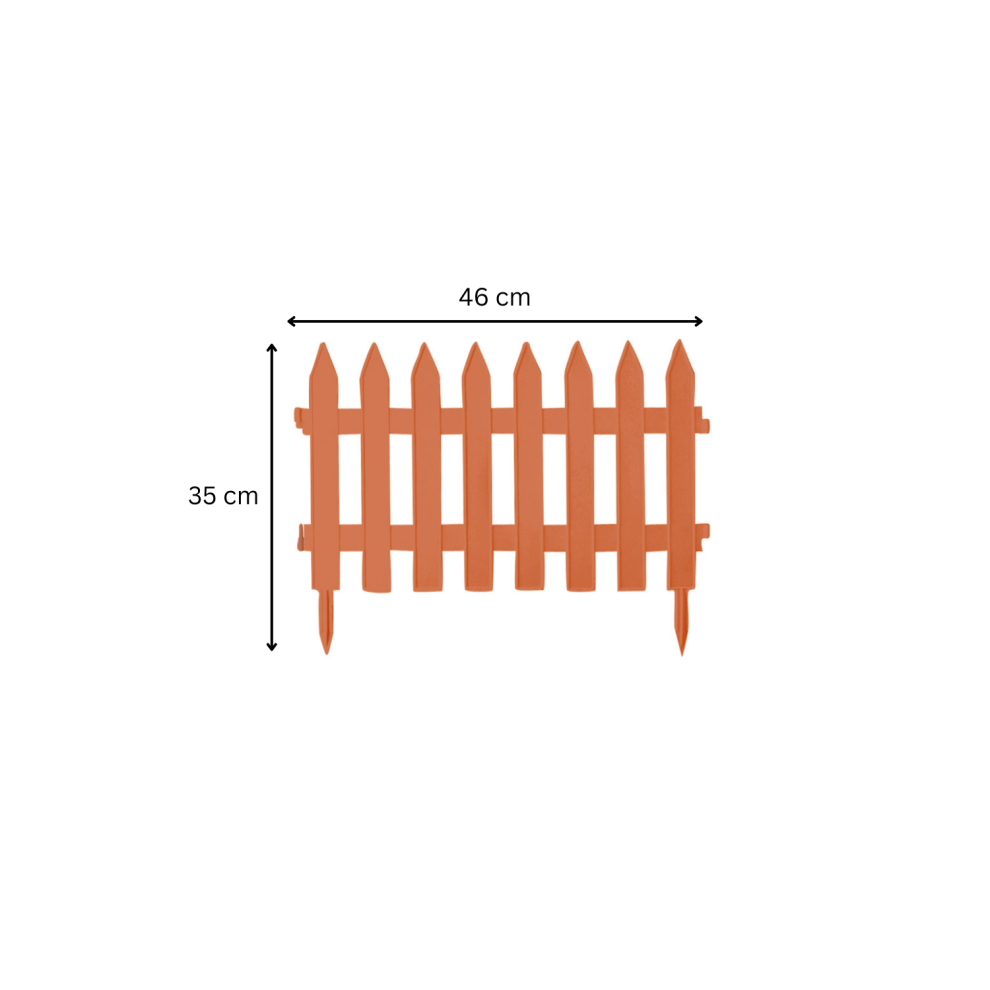 (Terracotta, 3.2 m) Lawn Edging Border Garden Palisade Flower Bed