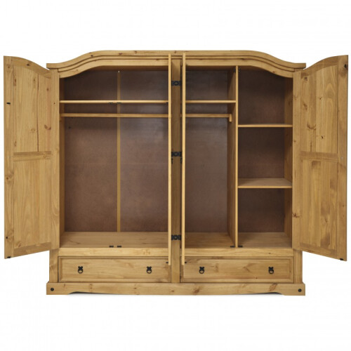 Mercers Furniture Corona 4 Door 2 Drawer Wardrobe 1
