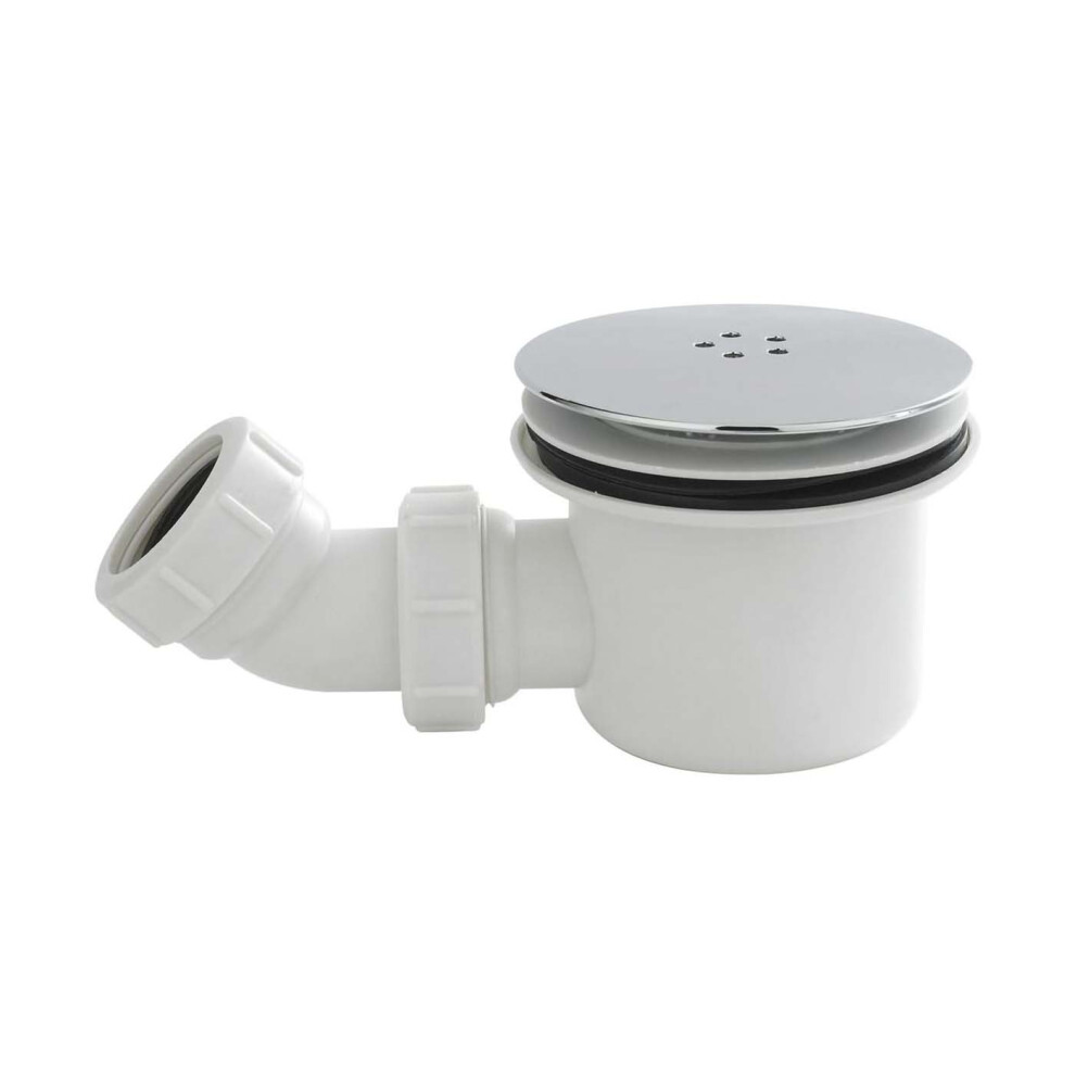 Chrome Low Profile Shower Tray Waste Trap 8413920339075