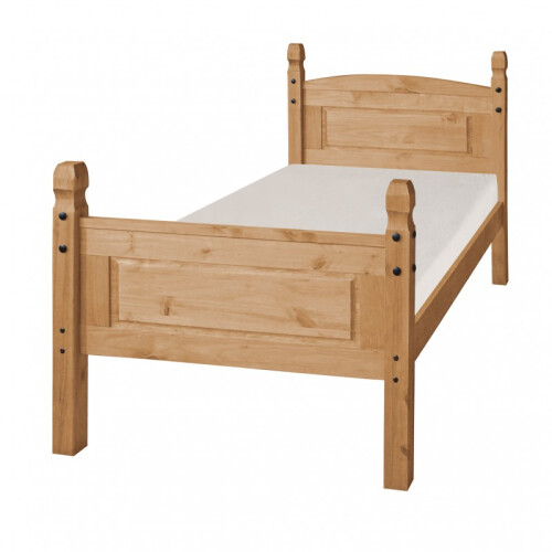 Mercers Furniture Corona 3'0" Single High Foot End Bed Frame Solid Pine 2