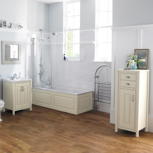 CHILTERN Ivory Traditional 780mm Bath End Panel + Plinth 2