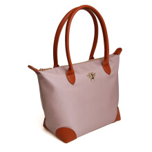 (Pink (AW5835)) Ladies MEDIUM Tote Bag Vegan Leather - Shoreditch