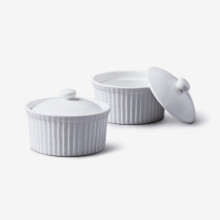 Wm Bartleet & Sons Porcelain Porcelain Ramekin with Lid (7.5cm), Set of 2