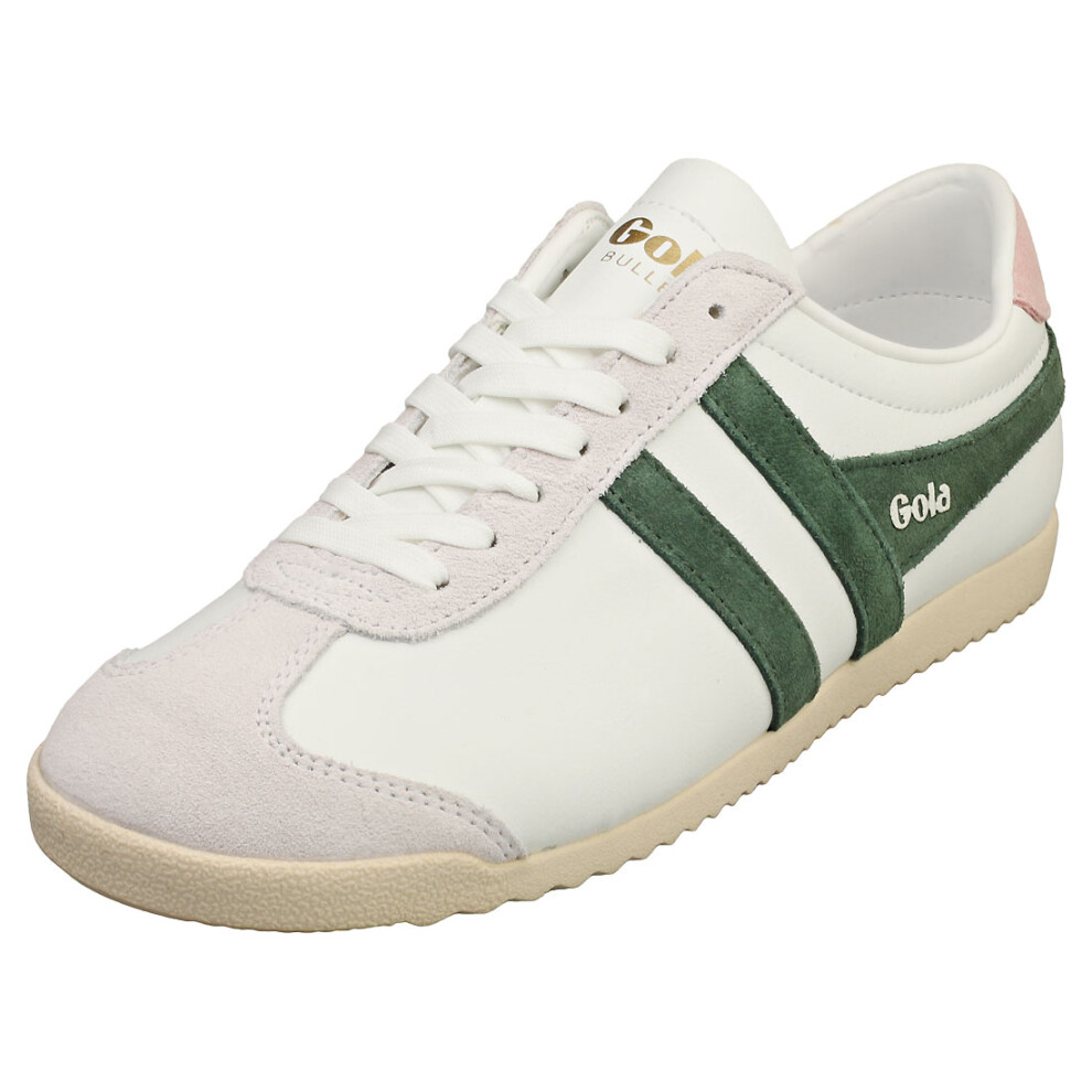 Gola Bullet Pure Womens Casual Trainers in White Green - 3 UK