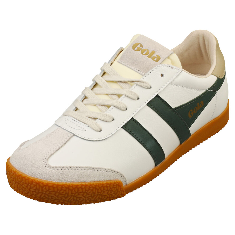 (3) Gola Elan Womens Casual Trainers in White Green