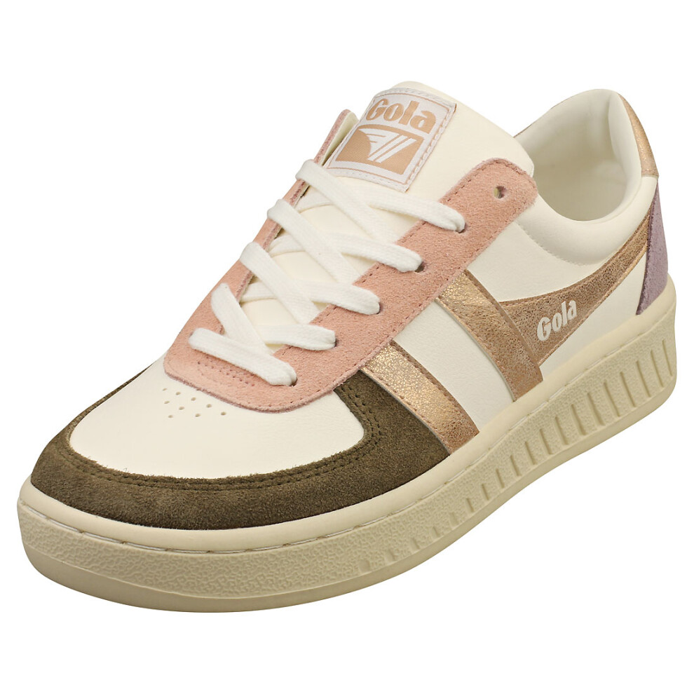 (6) Gola Grandslam Quadrant Womens Fashion Trainers in Off White Multicolour