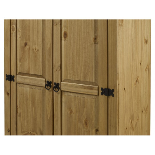 Mercers Furniture Corona Budget 2 Door Wardrobe Double Robe Solid Pine Wooden 2